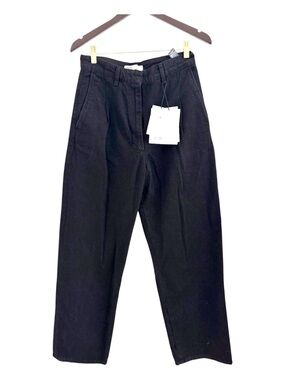 Zara Black Pleated High-Rise Tapered Pants